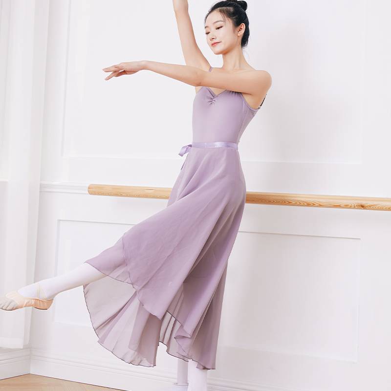 Adult one -piece lace -up skirt ballet dance exercise gymnastics chiffon encircling r skirt skirt teacher long skirt