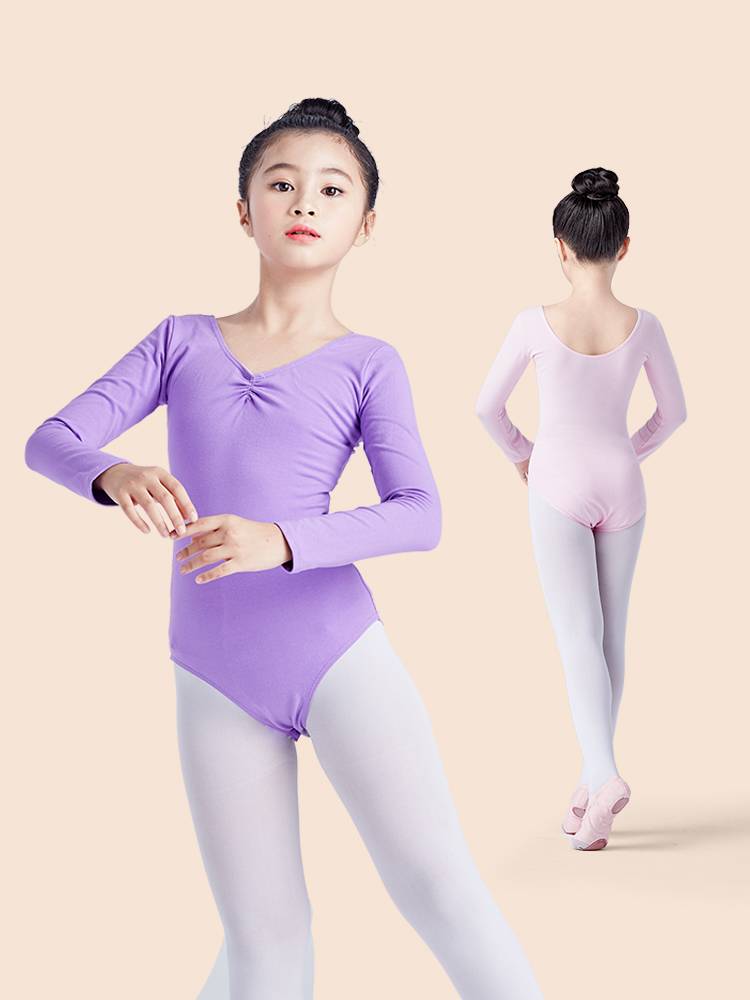 Dance service children's summer short -sleeved black training gymnastics uniforms Chinese dance dance test grade girl conjoined uniform