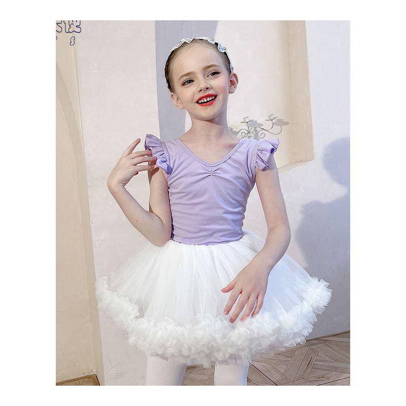 Nanzhi Children's Dance Service Autumn Long -sleeved Girl Practice White Box Skirt Children's Ballet Dance Skirt