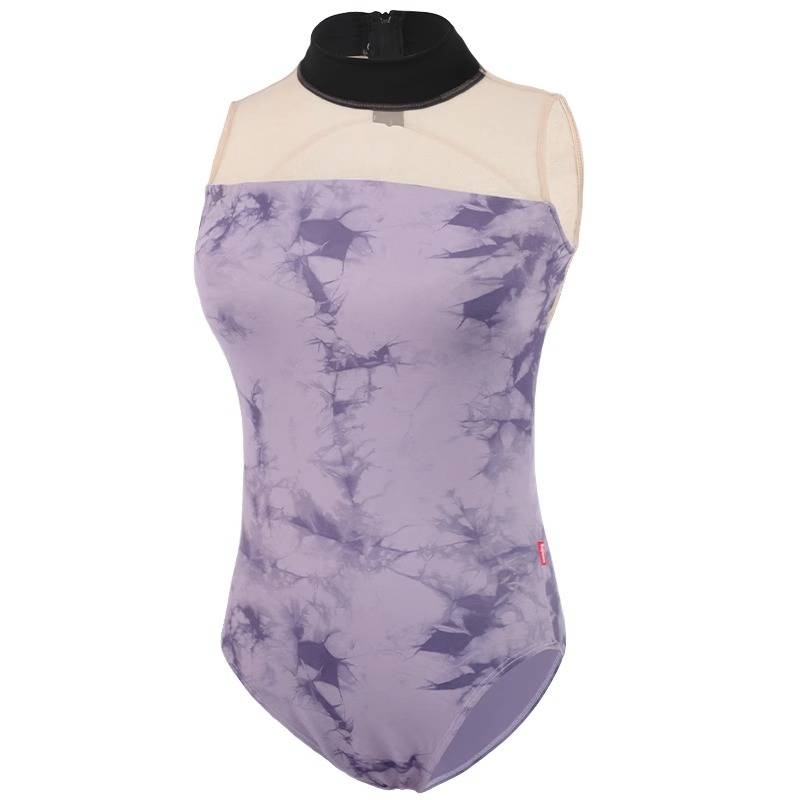 Ballet training service adult stand -up collar printing flower art test female Chinese dance Gao hi training dance gymnastics uniforms