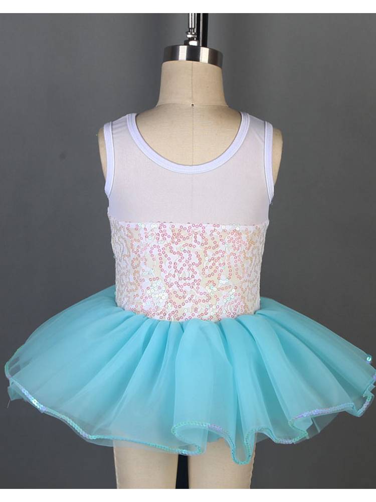 Children's Ballet Performance Services Professional Dance Server Sky Blue Skirt Competition Panto Skirt Sequenant Tutu Tutu Skirt