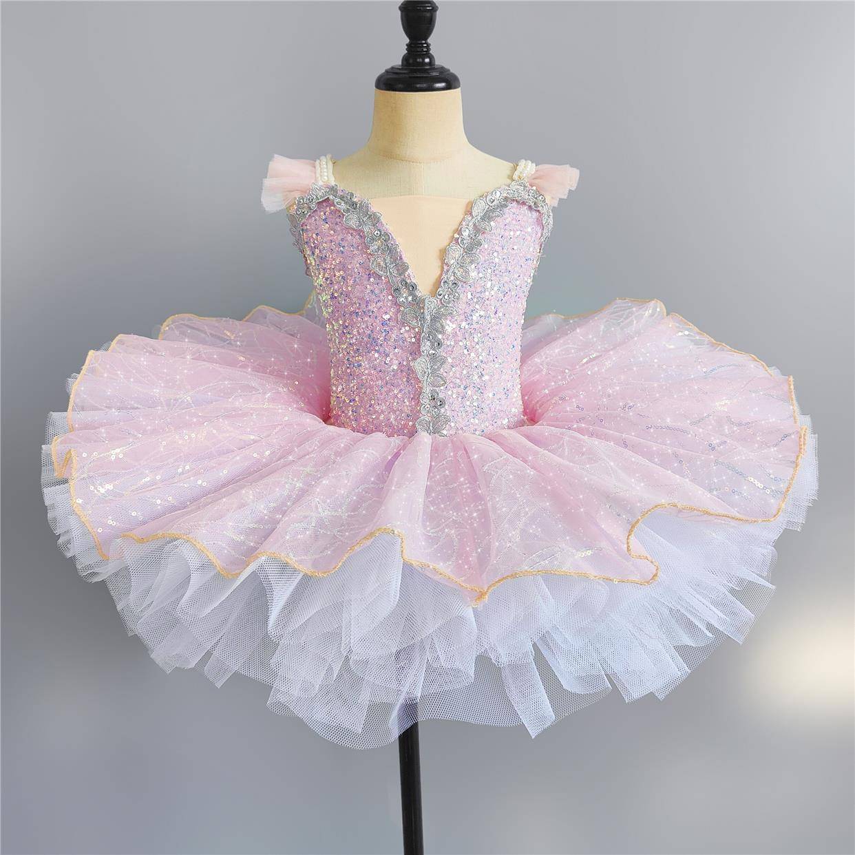 Children's New Year's Day dance skirt ballet girl Little swan dance show catastroph