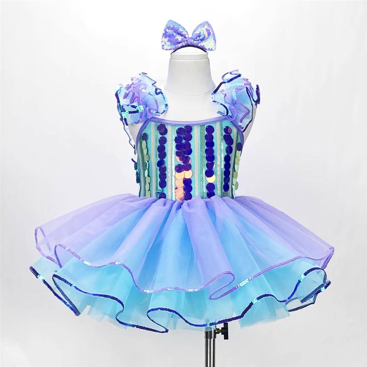 Children's New Year's Day dance skirt ballet girl Little swan dance show catastroph