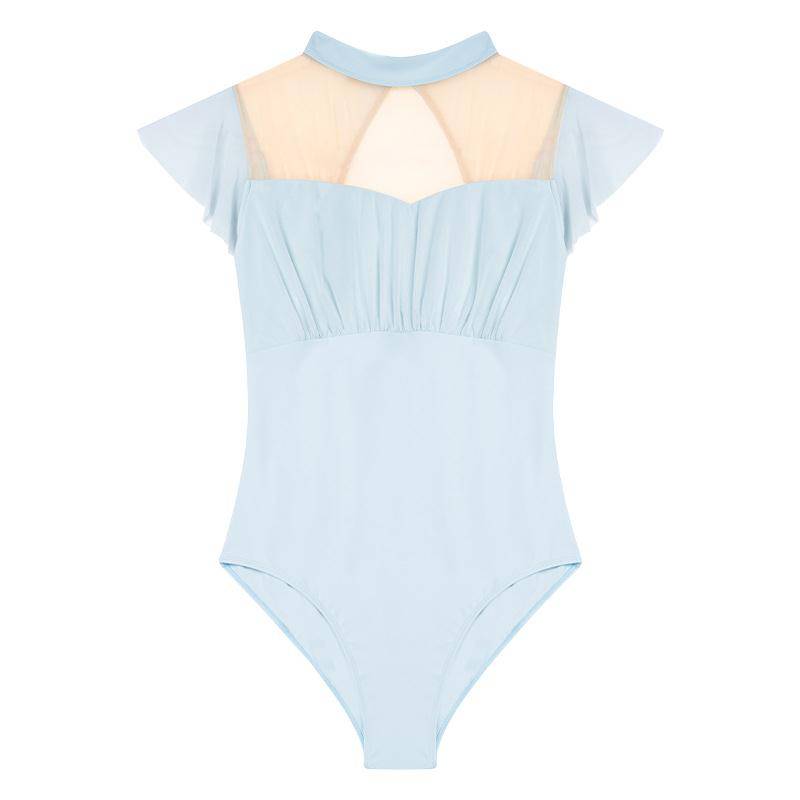 Dance practice service female summer adult ballet suits horn sleeve conjoined body training classical dance clothing