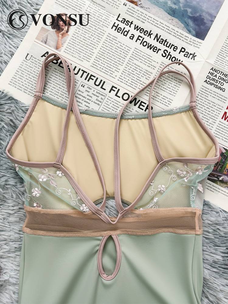 Fanshu suspender dance service adult girl spring and autumn new ballet connecting body clothing test grading exercises
