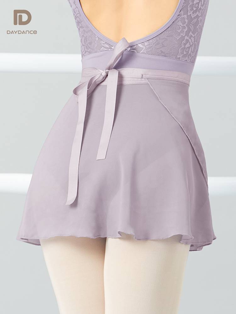 Ballet dance exercise adult dance skirt women's one -piece hip chiffon apron children's lace half body skirt