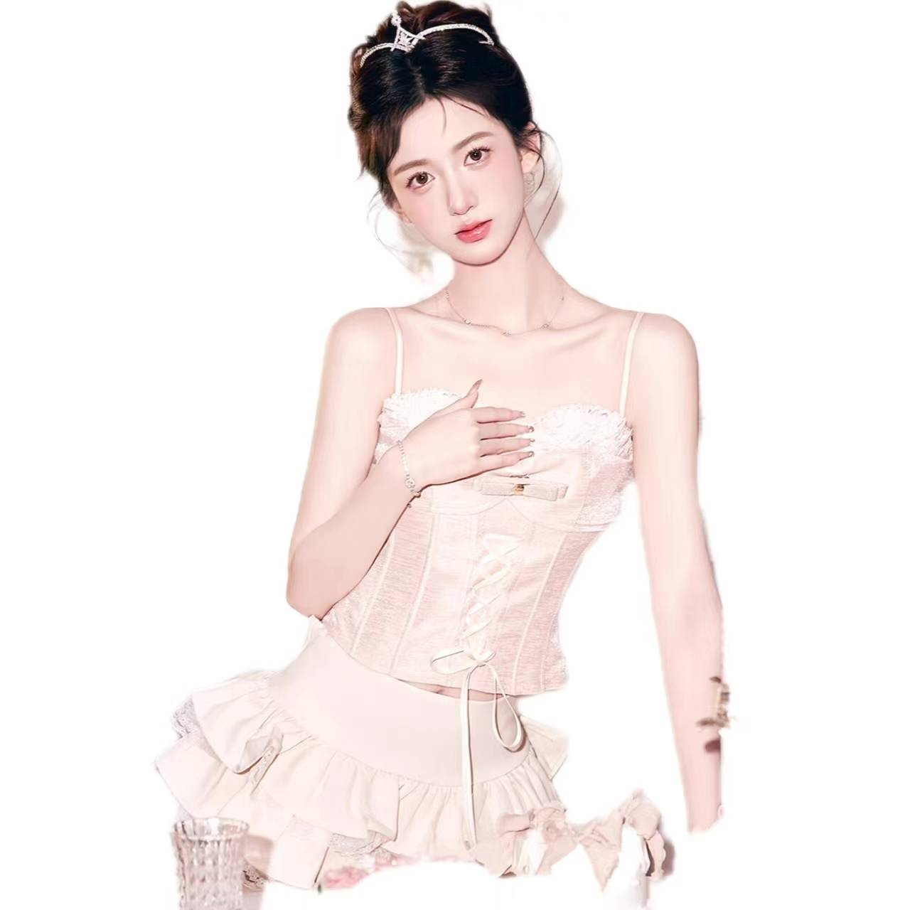The new girl of the photo studio is sweet, cute, cute ballet Little incense style photo birthday art newspaper style art photo photography and clothing