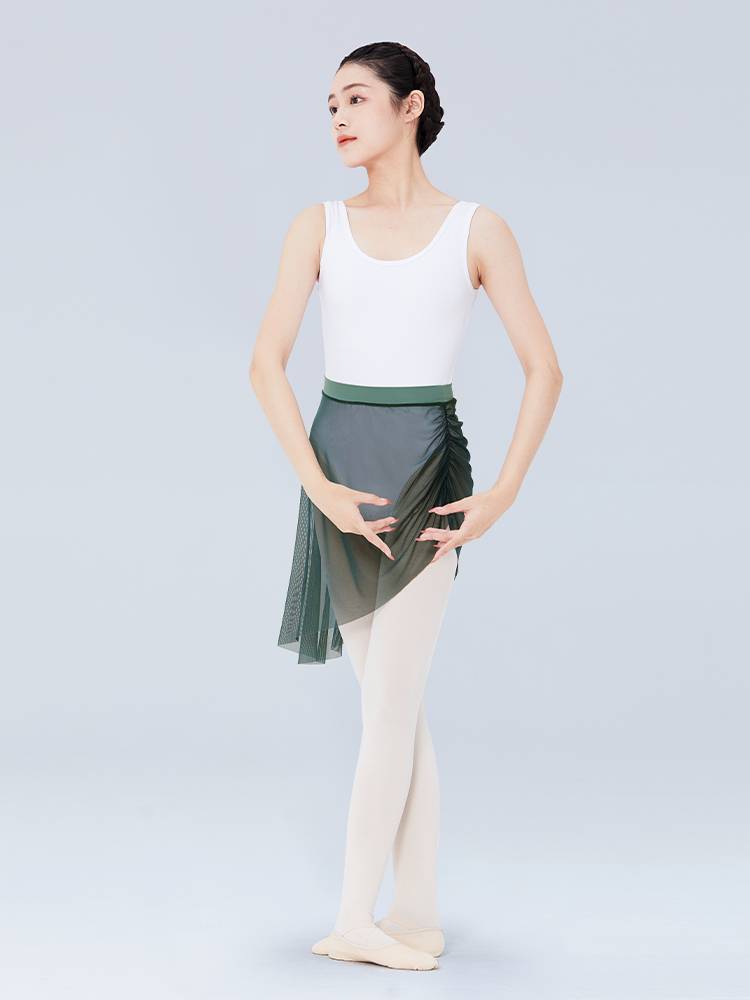 Dance clothing adult female ballet dance skirt summer skirt teacher A -line skirt elegant chiffon skirt practice short skirt