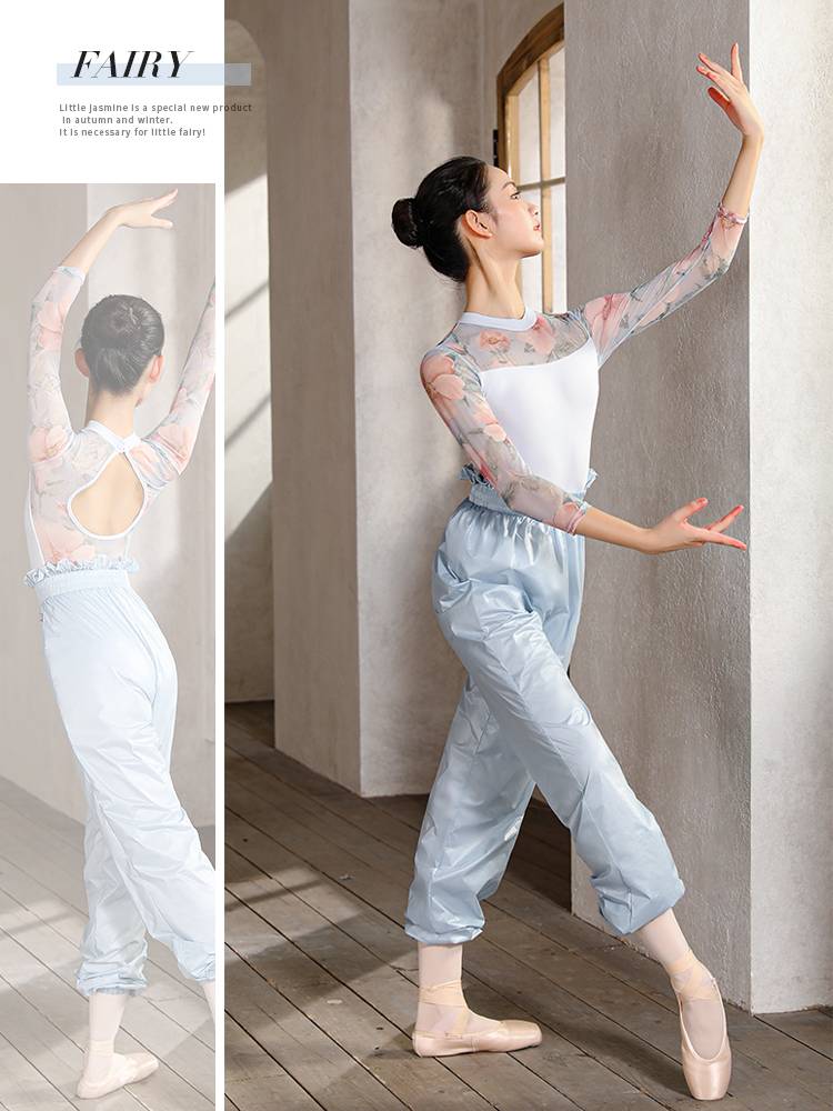 Ballet dance gymnastic body connecting female art test fitting exercise exercises Gaocanji training adult high -neck suit