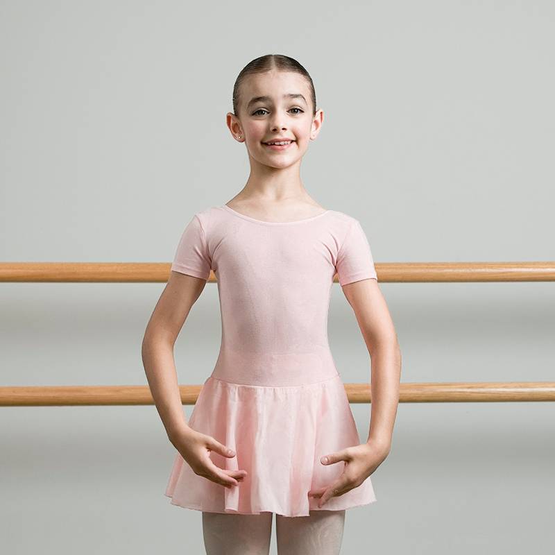 Sansha French Sanzha Ballet Children's Short Skirt Conjunction Short -sleeved Practice Service Chinese Dance Examination Services