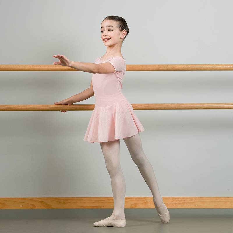 Sansha French Sanzha Ballet Children's Short Skirt Conjunction Short -sleeved Practice Service Chinese Dance Examination Services