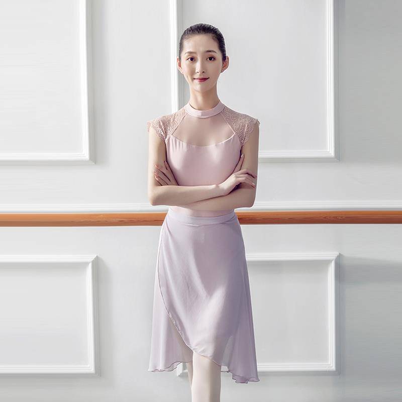 Little jasmine embroidery gymnastics clothing adult female ballet exercise service conjoined dance service base training suit