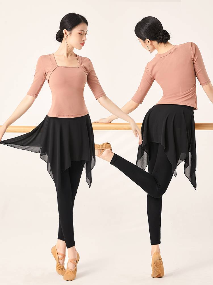 Dance service top female spring and autumn ballet exercises adult gymnastics clothing classical dance teacher suit