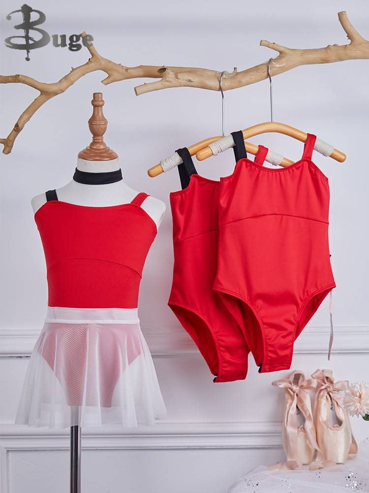 Dance clothing girls and children's practice of ballet body training clothing Chinese classical national dancing performance conjoined