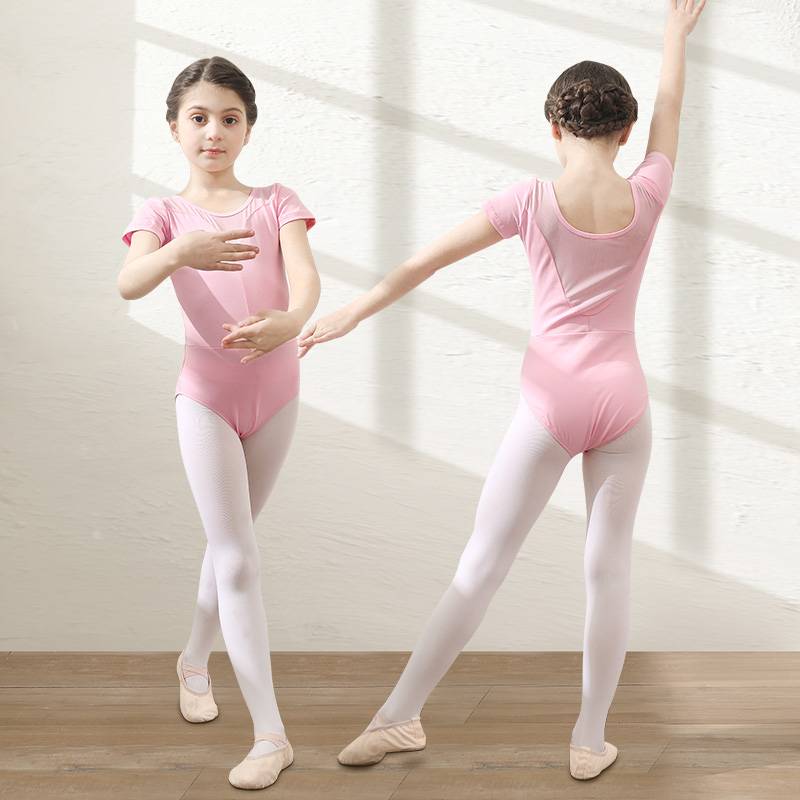 Summer children's dance service girl short -sleeved exercise dancing clothing children's shape clothes Chinese ballet dance