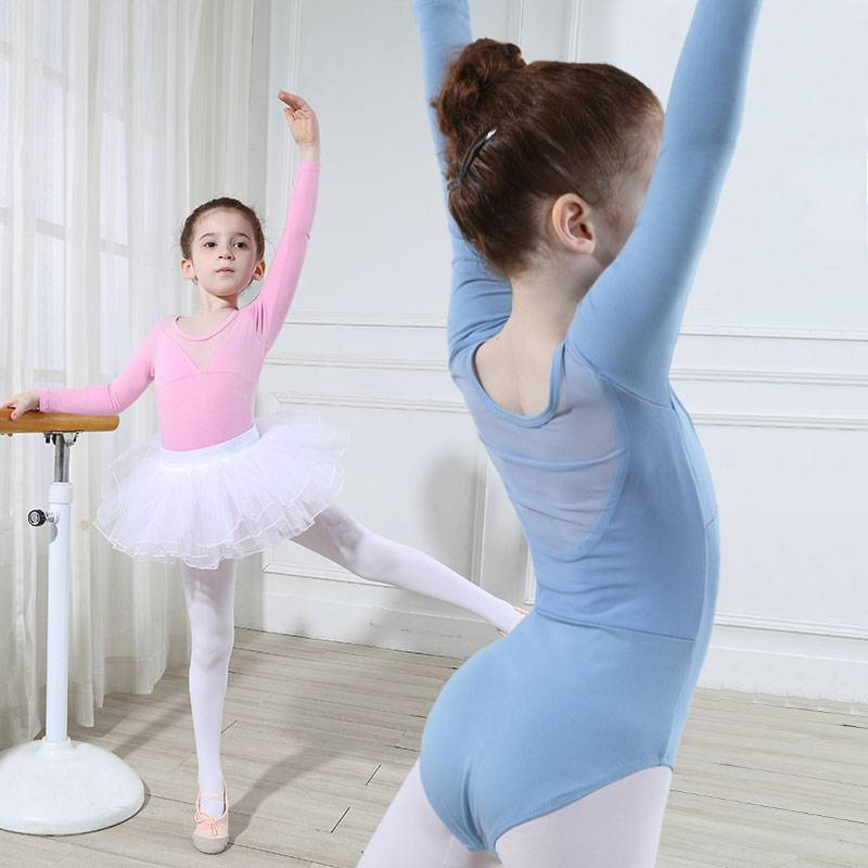 Children's dance clothing autumn long -sleeved girl practice clothes autumn and winter ballet skirts Chinese dance dance clothing