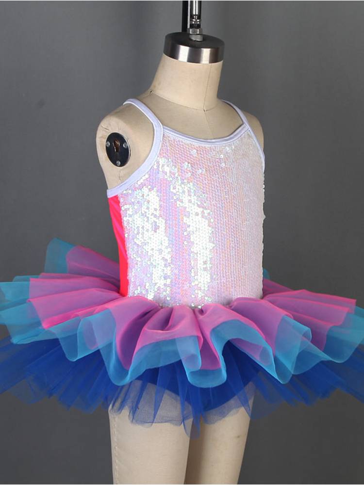Ballet performance service children's female game dance gauze skirt white professional performance puff skirt sequins ballet TUTU skirt