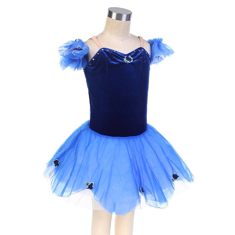 Ballet performance service children's blue competition dance clothes pumping puffed skirt professional ballet tutu skirt