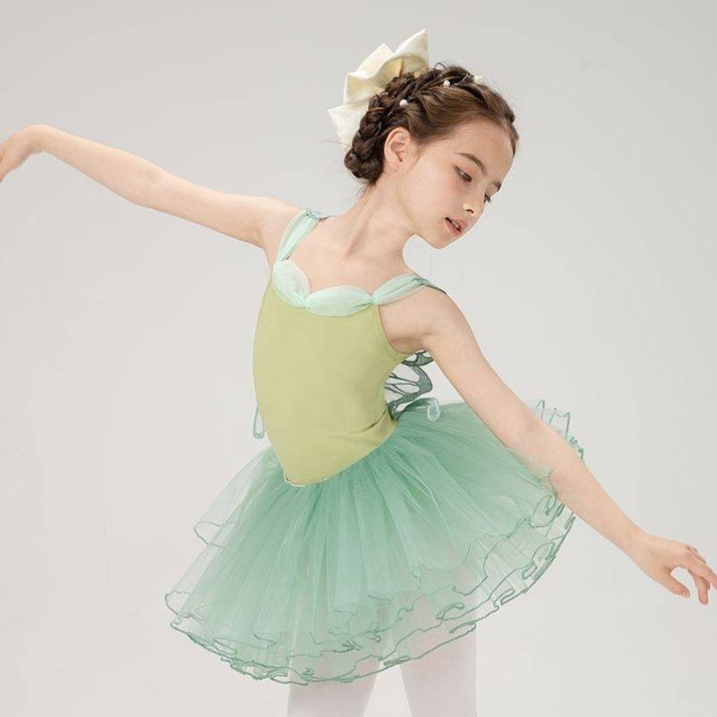 Girl dance practice service children's body ballet Chinese dance connecting camisole gymnastics clothing panton skirt dancing dance service