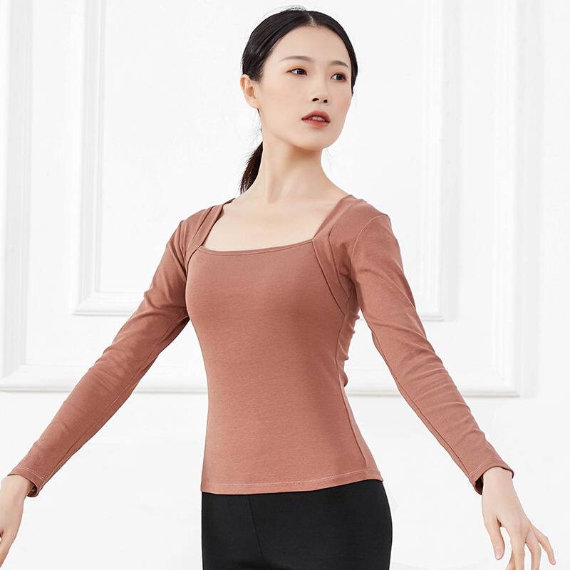 Dance clothing long -sleeved top female modern classical Latin national practice service ballet teacher art test training set