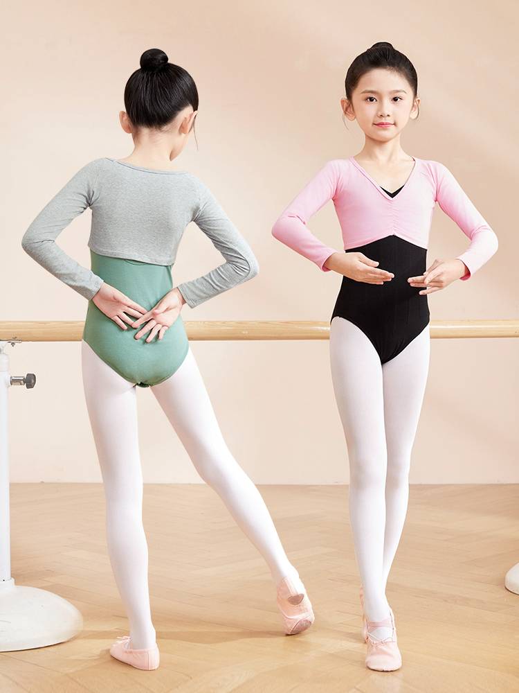Children's dance clothing outside the shawl girl in summer long -sleeved ballet exercises, jacket dancing jacket thin shoulders