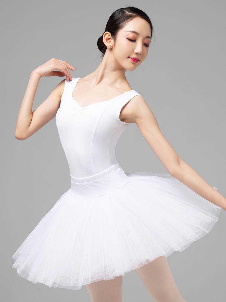 Zhong Ai Dance Garden Ballet Dance Practice Fang Fang Elegant Princess Line Slim Elastic Short -sleeved Base Server