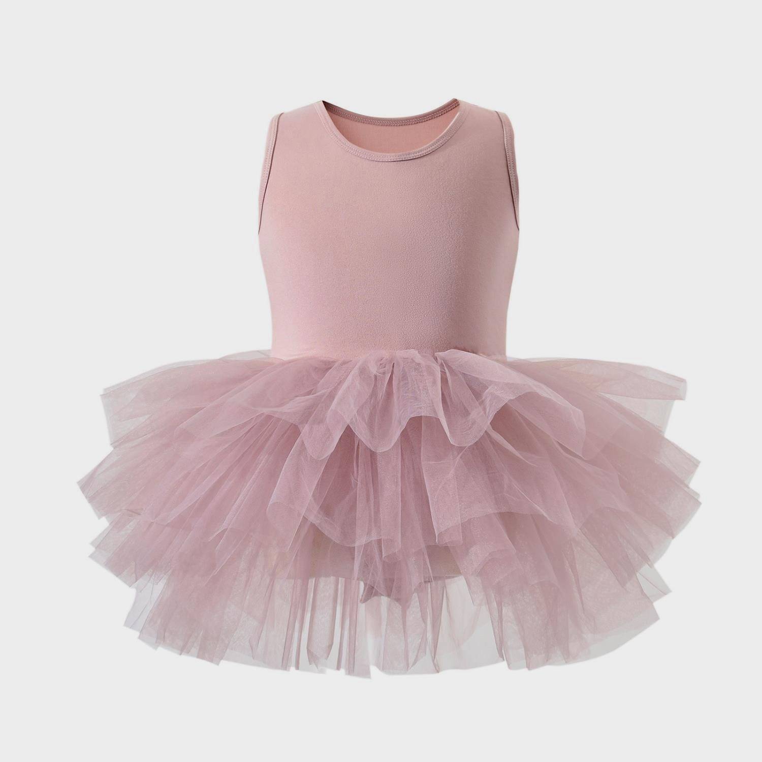 2023 new girl dance clothing connected ballet skirt sleeveless skirt tutu children's performance Latin dance service
