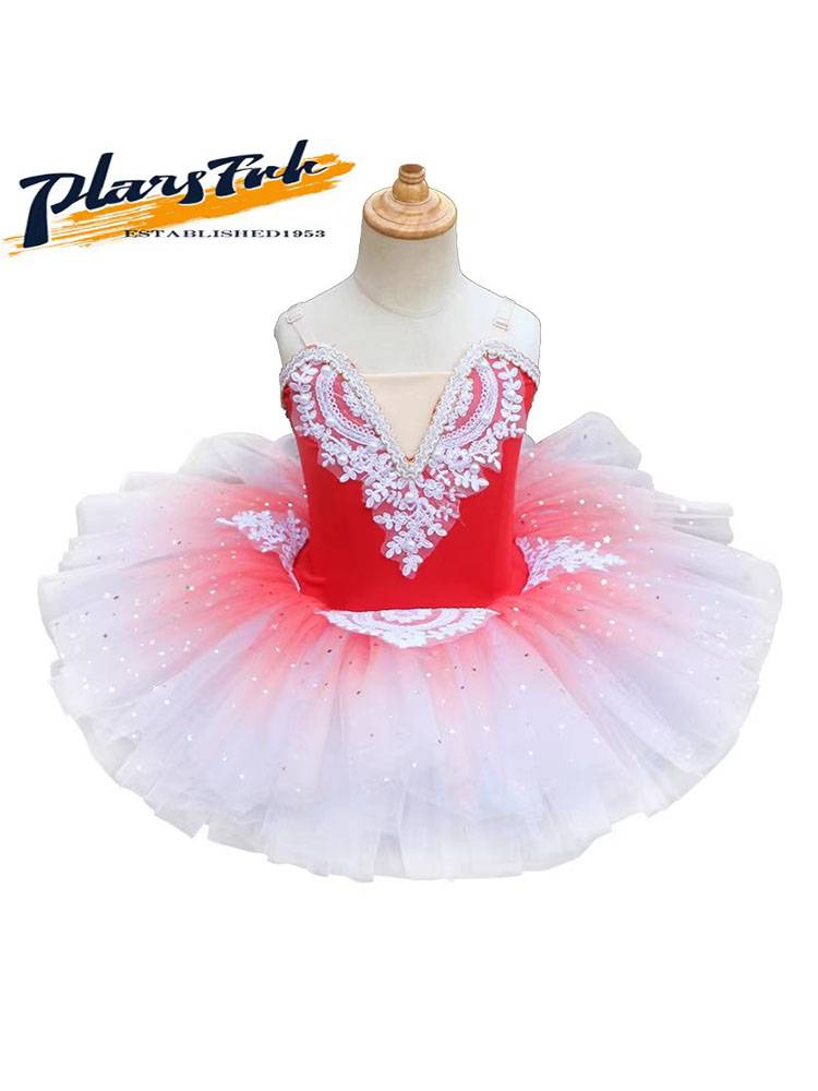 Ballet dance skirt Girls' puffy skirt Children's professional dance service children's little swan dance performance service princess yarn skirt