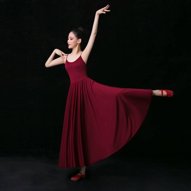 Classical dance performance clothes sling big dress with elegant Chinese style modern dance ballet art test exercises