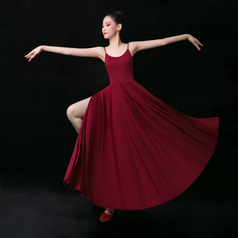 Classical dance performance clothes sling big dress with elegant Chinese style modern dance ballet art test exercises
