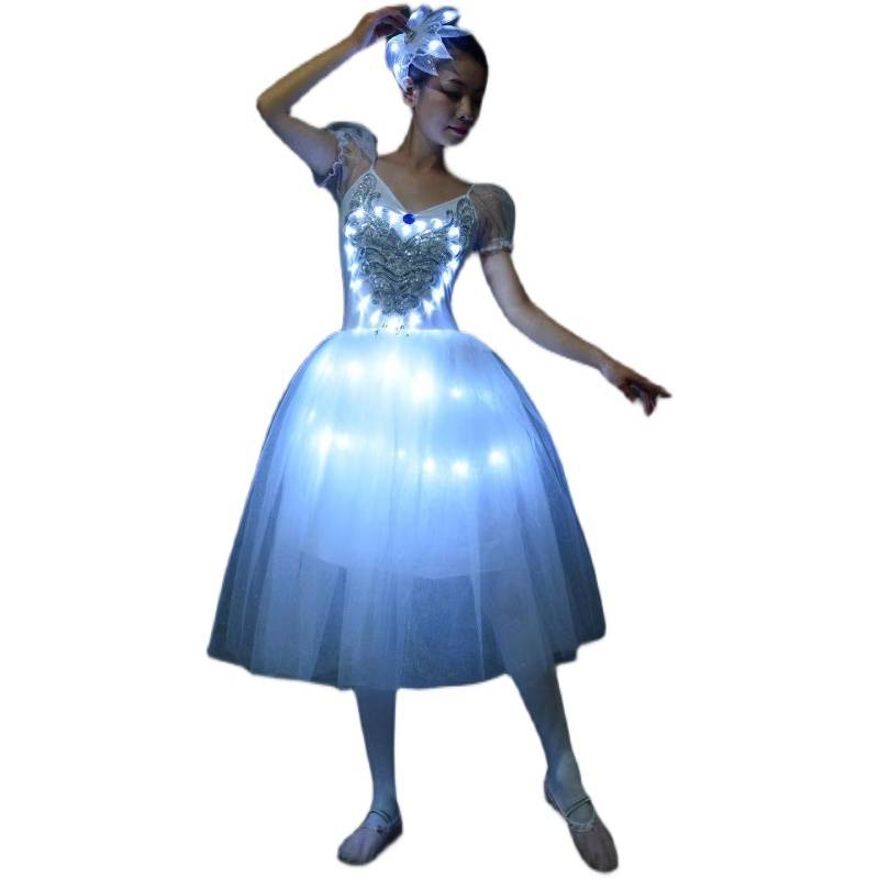 New light -emitting butterfly dance wings Children's clothing adult ballet skirt LED glowing dance skirt performance clothing