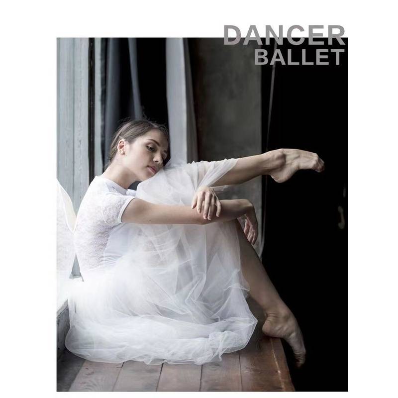 · White gauze skirt ballet dance service children's performance exercise exercise adult long skirt panton skirt photo Tu