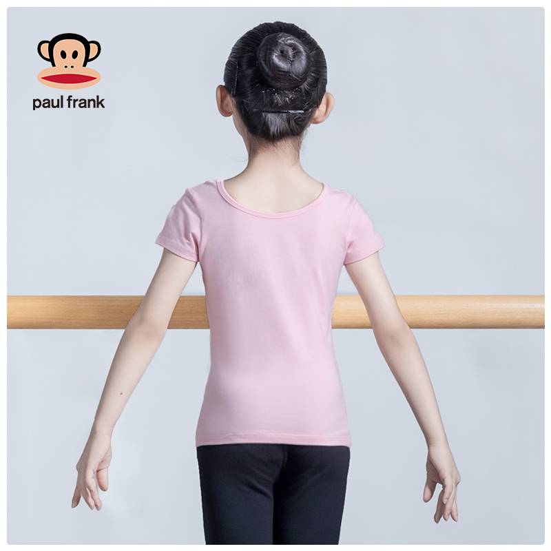 Big -mouth monkey children's dance service young children in summer short -sleeved gymnastics ballet practice clothes dancing clothing