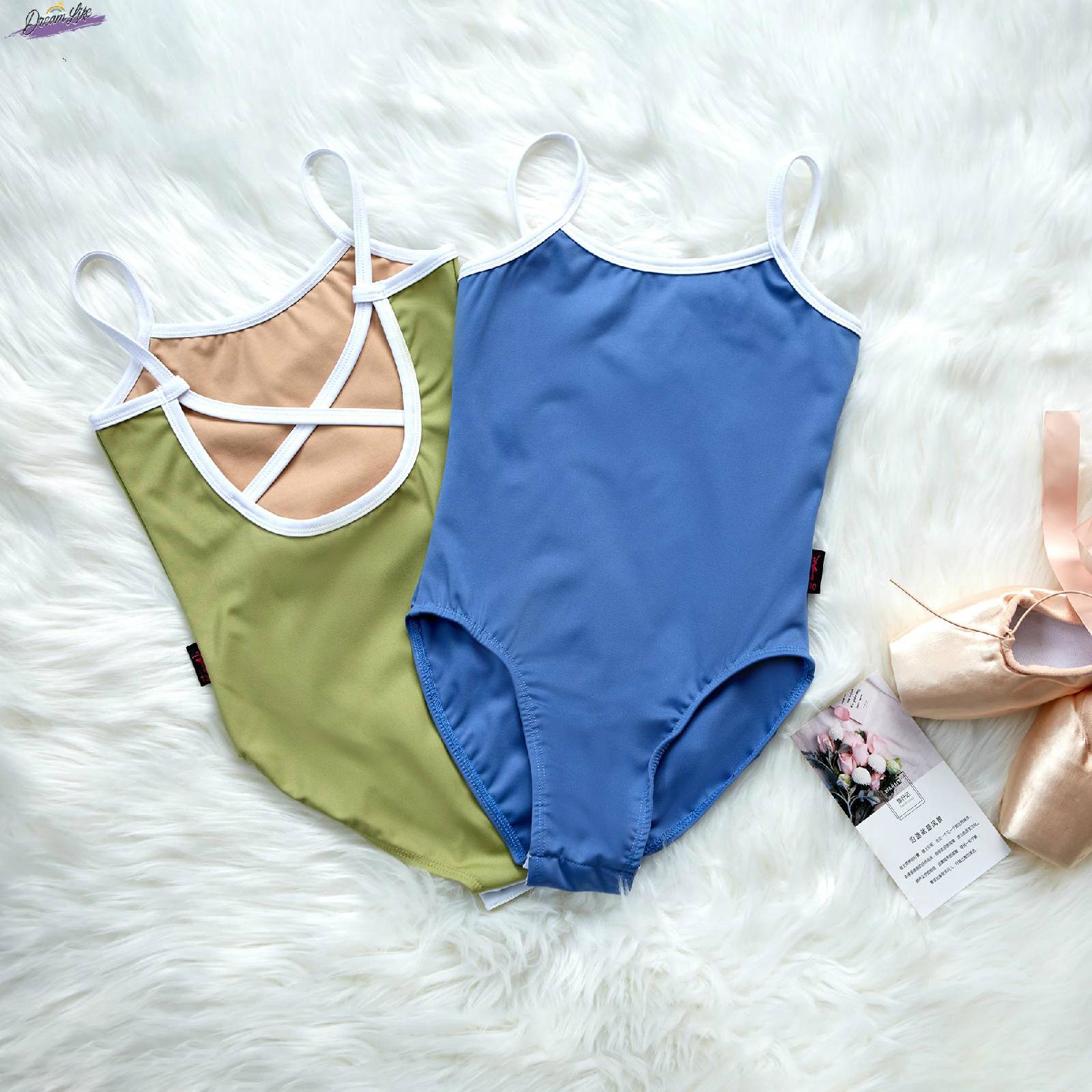 Dance service children children's gymnastics clothing on the stage, summer Chinese dance exercise uniform sling ballet dance girl