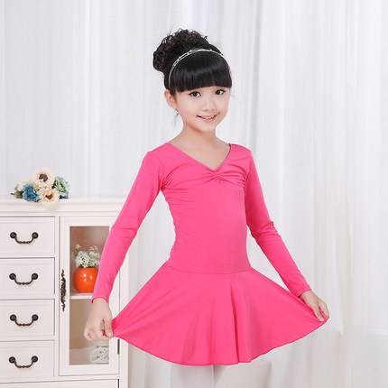 Children's dance clothing girl dancing clothing, clothes dance skirt, child short -sleeved female summer practice, ballet skirt