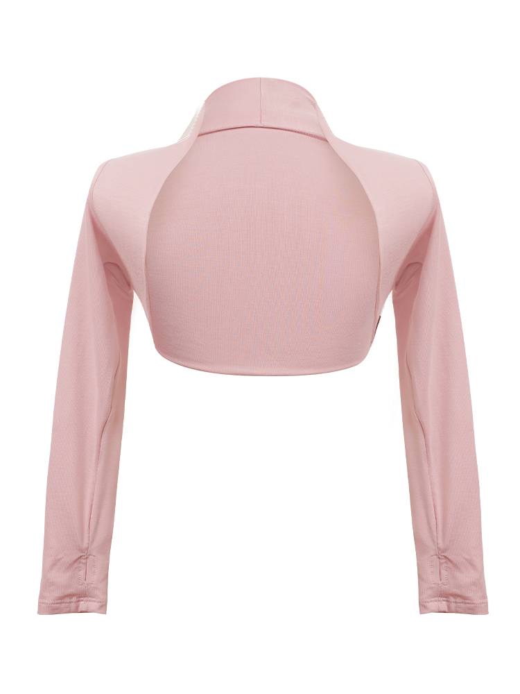 Dance outside the small Kan shoulder children's spring and autumn ballet dance small coat Modal practitioner dancing dancing clothes shoulder top