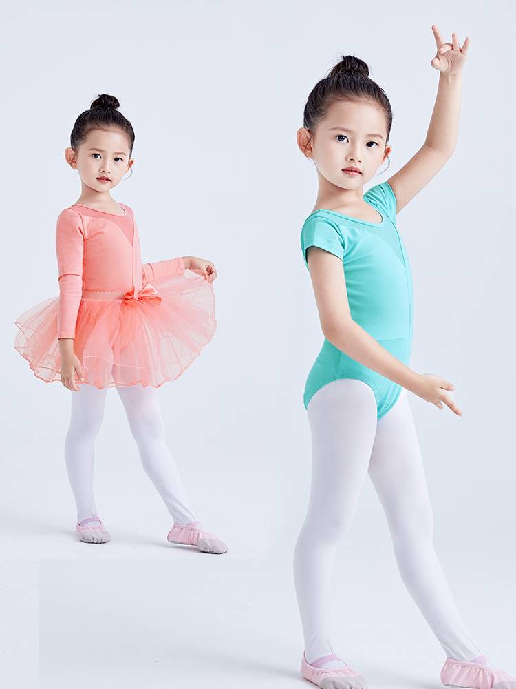 Children's dance service girls in spring and summer Chinese dance division practice service girl dance skirt ballet skirt dance service