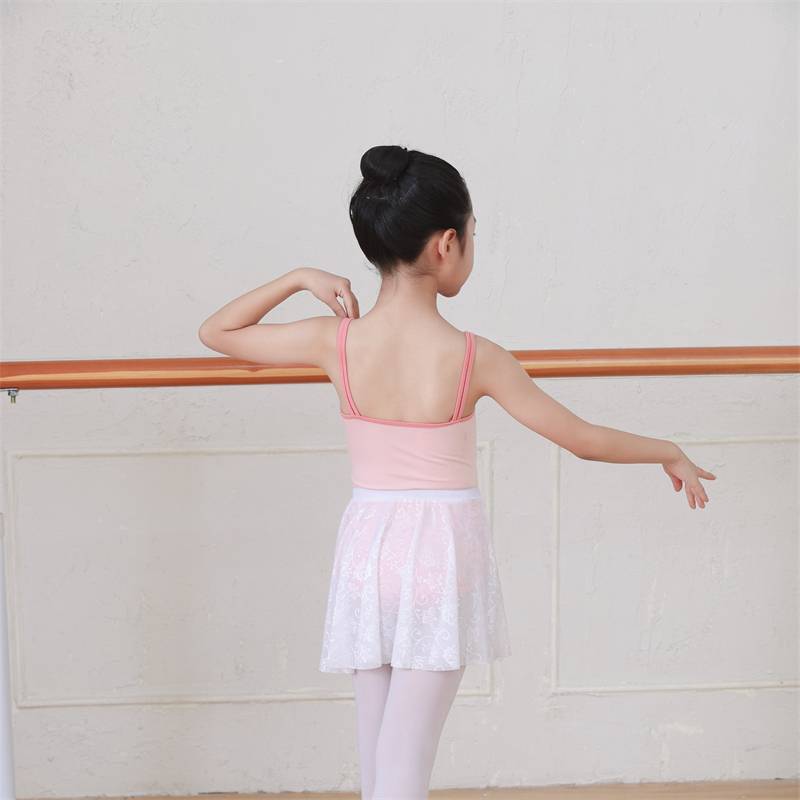New children's dance service girls summer suspender training service children's ballet dance skirt Chinese folk dance sports clothes