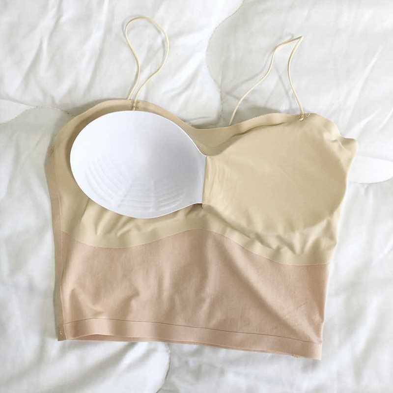 Short dance service women's integrated steel ring -free tube top vest vest Modern classical Z ballet exercises