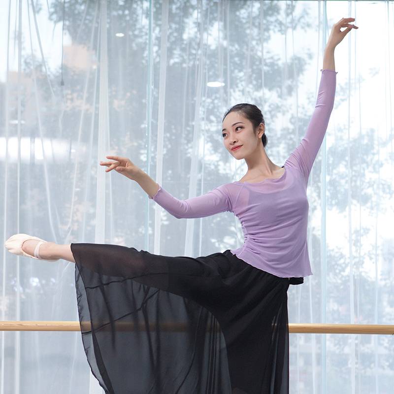 New ballet dance practice service adult body clothes, top exercise, fitting clothes base training suit, gauze girl
