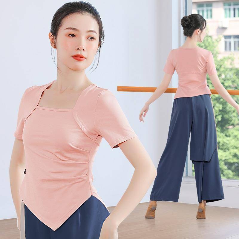 Dance clothes spring and summer -shaped sports, training clothing women's top ballet classical dance suit adult teacher training uniform