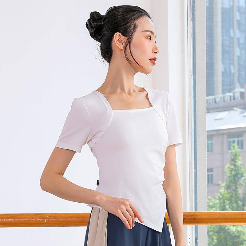 Dance clothes spring and summer -shaped sports, training clothing women's top ballet classical dance suit adult teacher training uniform