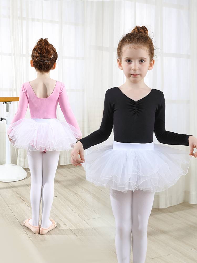 Children's dance service girls summer ballet skirt children Chinese dance body service exercise exercise gymnastics uniform short -sleeved clothes