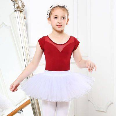Children's dance exercises Short -sleeved clothing vest test clothes black gymnastics uniforms national ballet connection
