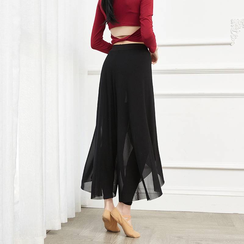 Spring new dance service adult classical dance -shaped body exercise pants female ballet long slim skirt square dance service