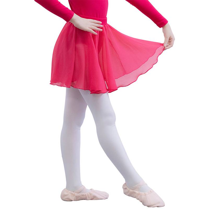 Children's dance training skirt ballet skirt half -length puff skirt performance clothes tutu skirt waist loose round fur skirt