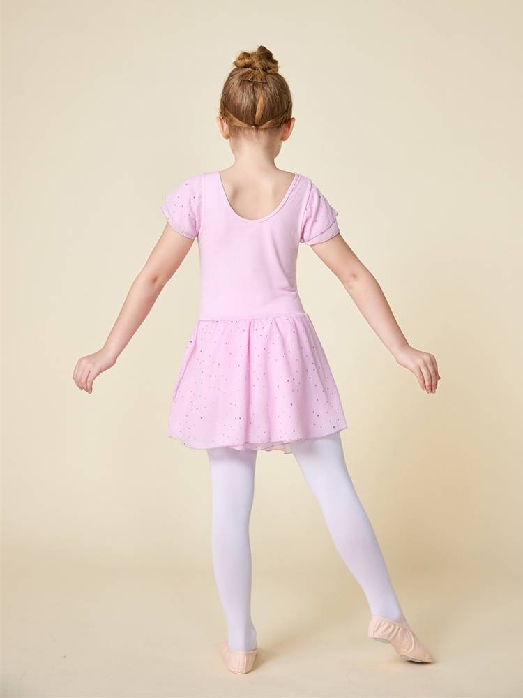 Mazzykids Girls Dance Series Bowbon Diamond Sweet Performance Playing Ballet Pink Clothing Skirt
