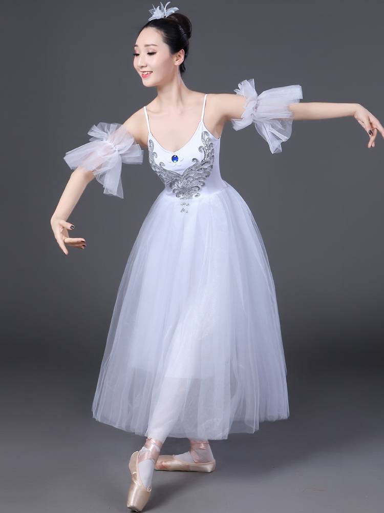 Ballet dance skirt suspender training panton yarn skirt ballet sequel pleated skirt Swan lake puff skirt performance suit