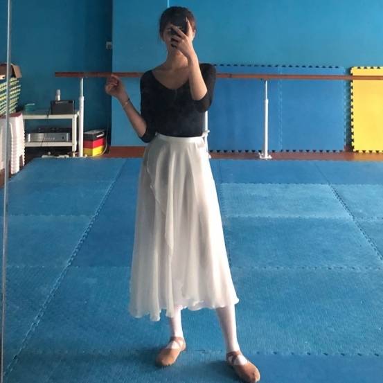 Adult ballet dance, lace -up teacher long skirt dance chiffon skirt practice apron gymnast