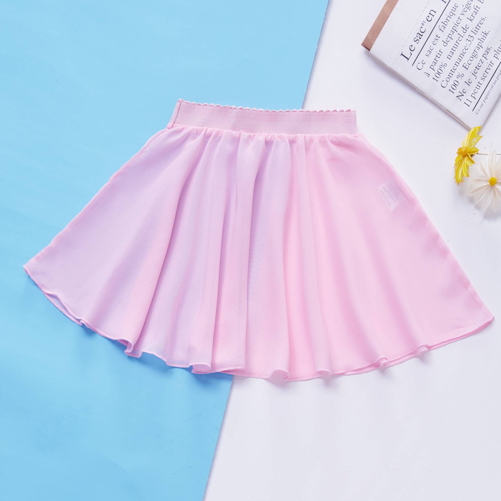 Children's ballet dance exercises Chinese dance dance gauze skirt cover chiffon short skirt female dancing girl skirt